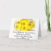 反映されるデイジー-私達はあなたのとても誇りを持ったです カード (裏面)