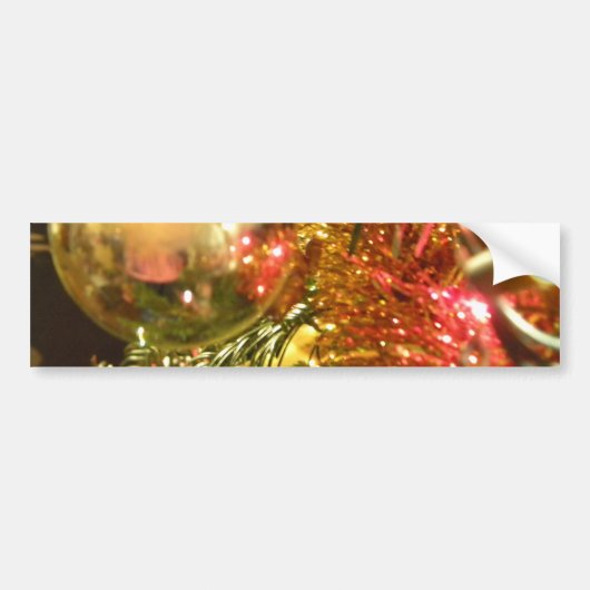 反映のクリスマス バンパーステッカー (正面)