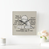 反映 スクエア壁時計 (ホーム)