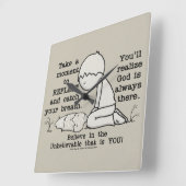 反映 スクエア壁時計 (傾斜)