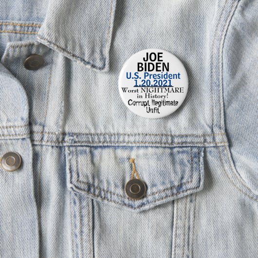 反民主党大統領 ジョー・バイデン 名前編集可 缶バッジ (インサイチュ)