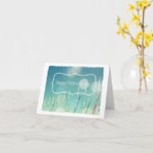 反父の日カード、悪いパパ家族の機能障害 カード (黄色い花)