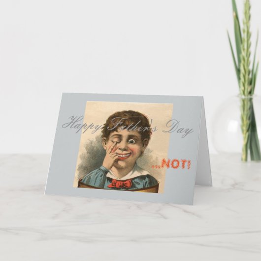 反父の日カード、悪いパパ家族の機能障害 カード (正面)