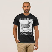 反狩猟Tシャツ、ハンターは臆病者 Tシャツ (正面フル)
