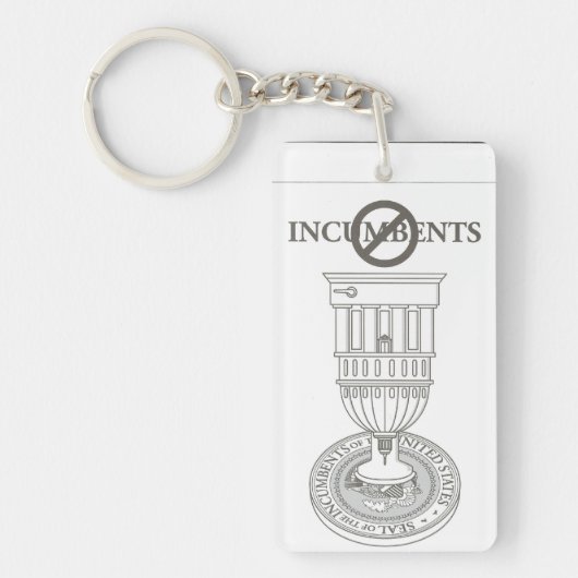 反現職の任期制限のキーホルダー キーホルダー (正面)