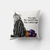 反省のタブビーキャッおもしろいト クッション (裏面)