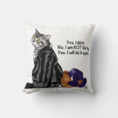 反省のタブビーキャッおもしろいト クッション (正面)