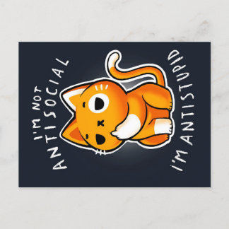 反社会的かわいい猫の贈り物|誕生日用ネコ 案内ポストカード