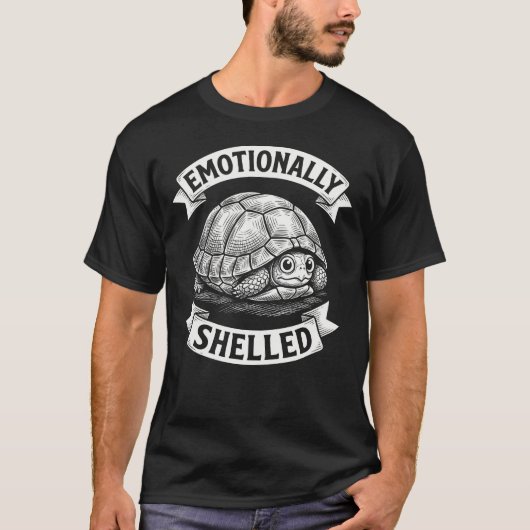 反社会的な雰囲気のタートル・ユーモア Tシャツ (正面)