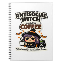 反社会的な魔女のコーヒーハロウィン ノートブック