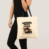 反社会的な魔法使いのコーヒーハロウィントートバッグ トートバッグ (正面(商品))