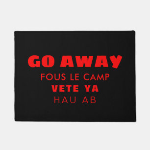 反社会的な4つの言語で遠くにに行って下さい ドアマット