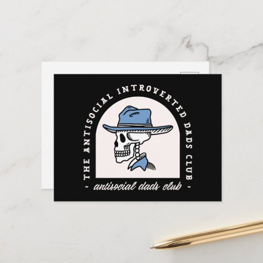 反社会的イントロバートパパカウボーイダークウェスタンおもしろい シーズンポストカード (正面/裏面インサイチュ)