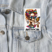 反社会的スケルトンレディ 缶バッジ (インサイチュ)