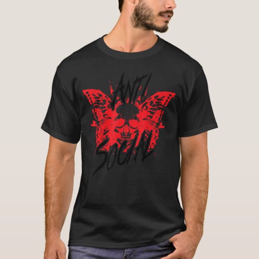 反社会的バタフライ内向用2 Tシャツ (正面)
