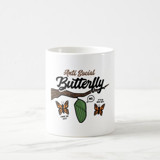 反社会的バタフライ コーヒーマグカップ (中央)