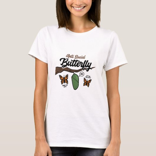 反社会的バタフライ Tシャツ (正面)