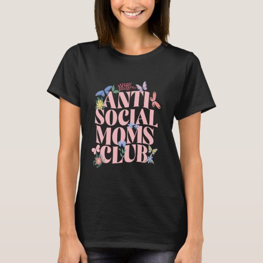 反社会的ママおもしろいクラブプンママアダルトユーモアSa Tシャツ (正面)