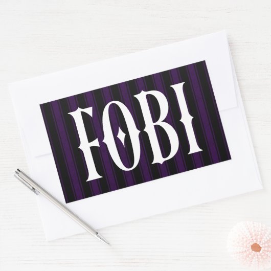 反社会的ユーモアが含まれることへのFOBIの恐れ 長方形シール (封筒)