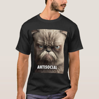 反社会的不機嫌な猫No. 1 Tシャツ