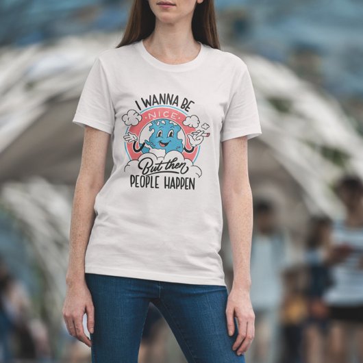 反社会的地球レトロ漫画 Tシャツ