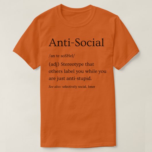 反社会的定義3 Tシャツ (デザイン正面)