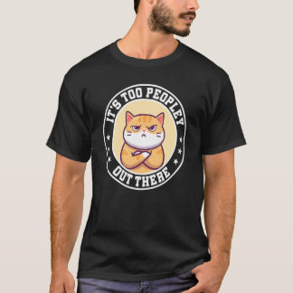 反社会的猫 人口過密すぎ 反社会 I Tシャツ