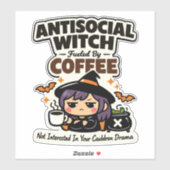反社会的魔法使い コーヒー ハロウィン シール (シート)