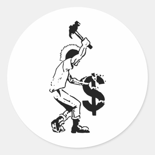 反資本主義 ラウンドシール (正面)