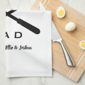 反転素晴らしパパ |ギフトパパメンズ |名前をカスタムする キッチンタオル (四つ折り)