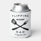 反転素晴らしパパ |ギフトパパメンズ |名前をカスタムする 缶クーラー (缶正面)