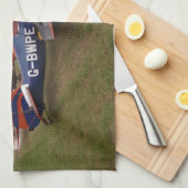 反逆する複葉機 キッチンタオル (四つ折り)