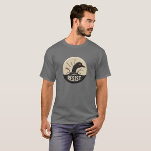 反逆のアホウドリ 頭からダイブ – RESIST バッジ Tシャツ