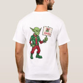 反逆のエイリアン風クリスマスお断り Tシャツ (裏面)