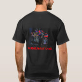 反逆のバイクもしくは自転車に乗る人 Tシャツ (裏面)