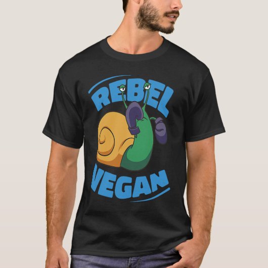 反逆のヴィーガン・カタツムリ Tシャツ (正面)