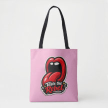 👅🔥反逆の味を堪能せよ - 大胆なグラフィックトートバッグ 👜✨