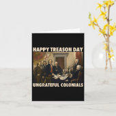 反逆の日の恩知おもしろいらずの植民地7月4日 カード (黄色い花)