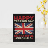 反逆の日の恩知らずの入植者7月4日イギリス カード (黄色い花)