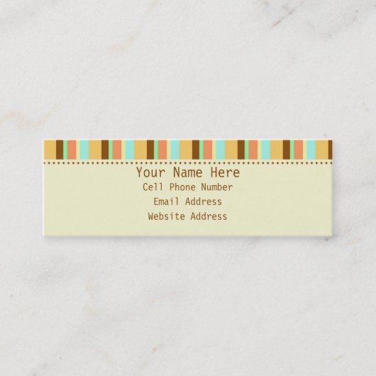 反逆の細いプロフィールの名刺 スキニー名刺 (正面)