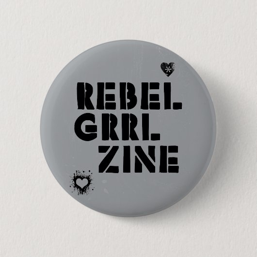 反逆のGrrl Zine 缶バッジ (正面)