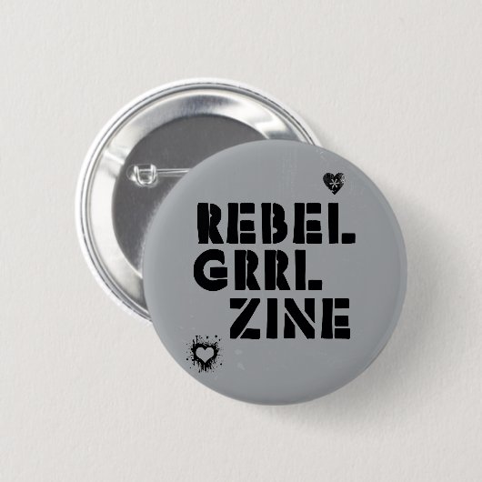 反逆のGrrl Zine 缶バッジ (正面&裏面)