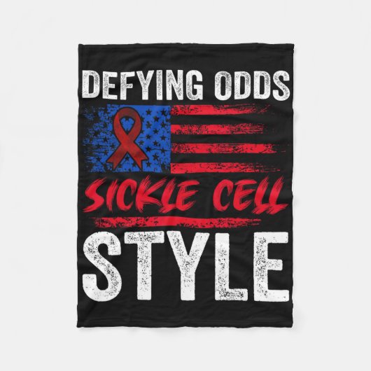 反逆オッズ鎌細胞スタイル米国の愛国的なscd Vi フリースブランケット (正面)