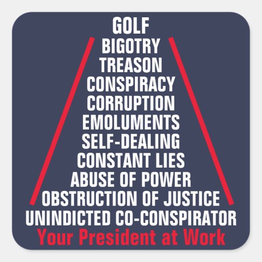 反逆結託汚職妨害トランプ8月 スクエアシール (正面)