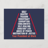 反逆結託汚職妨害トランプ ポストカード (正面)