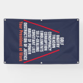 反逆結託汚職妨害トランプ 横断幕 (横)