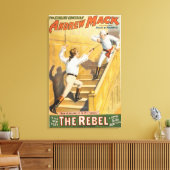 「反逆者」アイルランドの反乱劇 – フェンシング キャンバスプリント (インサイチュ (リビング))