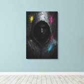 反静か乱 – 強力なダークフードのキャンバス印刷 キャンバスプリント (インサイチュ (ウッドフロア))