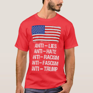 反Lies反Hate反人種差別反ファシズム反I Tシャツ