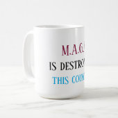 反MAGAメッセージ コーヒーマグカップ (正面左)